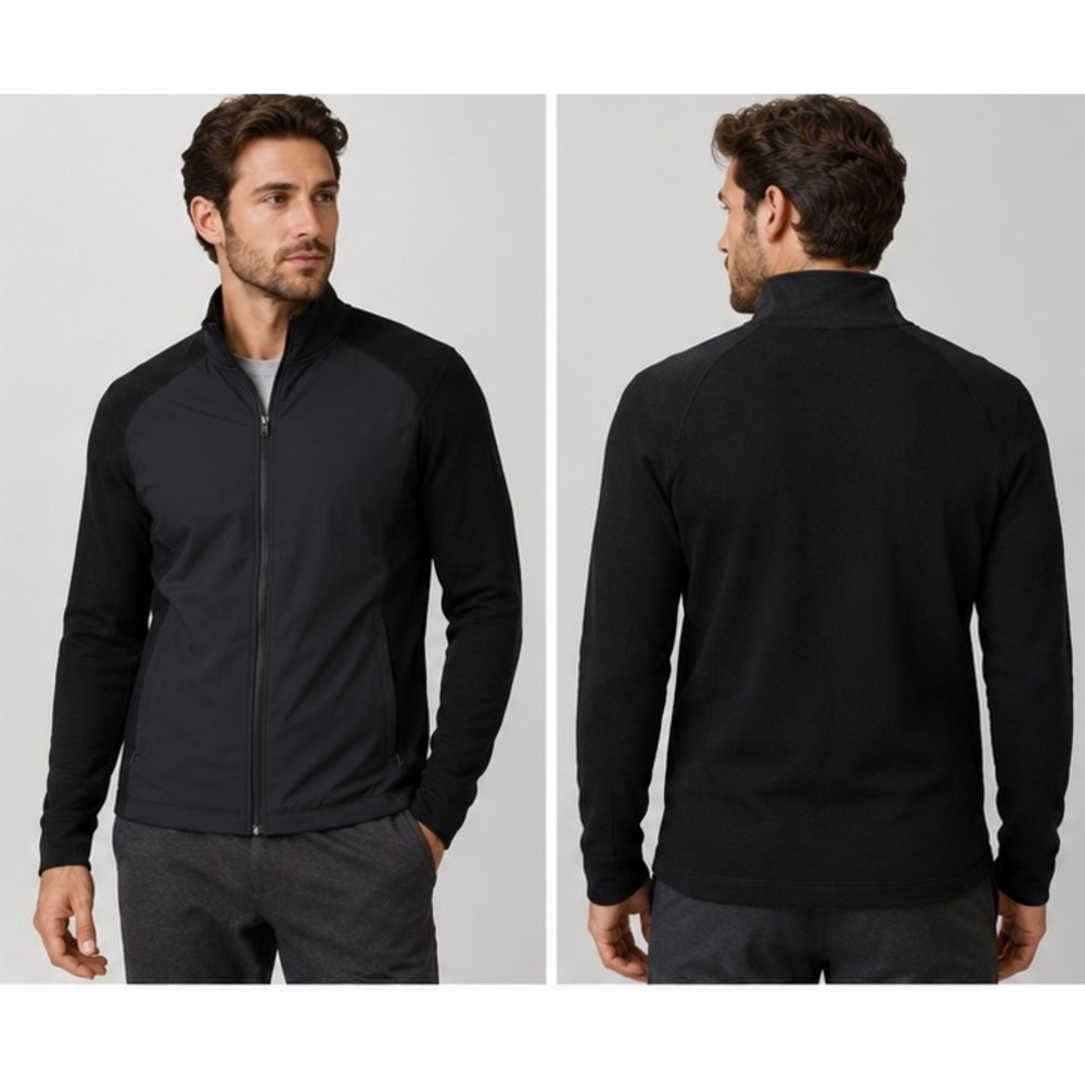Lululemon Long Weekend Merino Wool Blend Zip Jacket Black Men's Medium